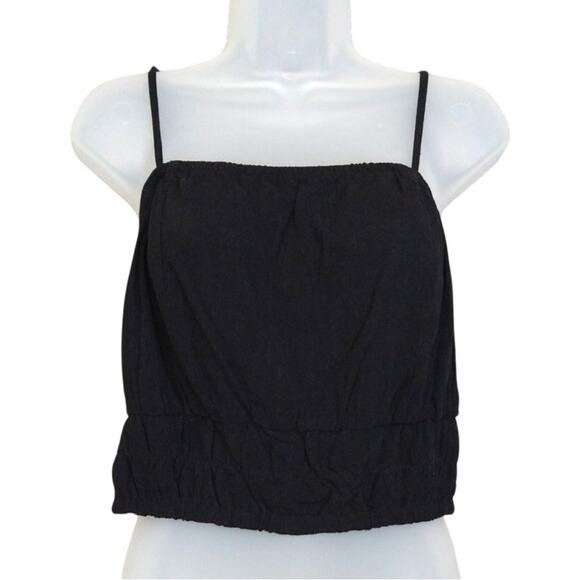 Urban Social Linen Blend Black Camisole Tank Top Size M – Square Neck - Picture 1 of 9